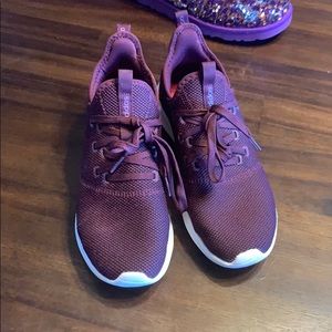 Maroon Adidas cloud foam sneakers size 9